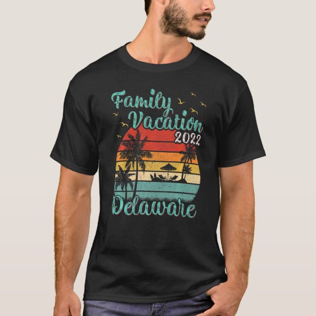 Camiseta Vintage Retro Family Vacation 2022 Delaware Beach (Anverso)