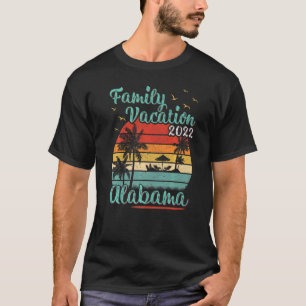 Camiseta Vintage Retro Family Vacation 2022 Playa Alabama