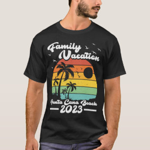 Camiseta Vintage Retro Family Vacation 2023 Punta Cana Beac