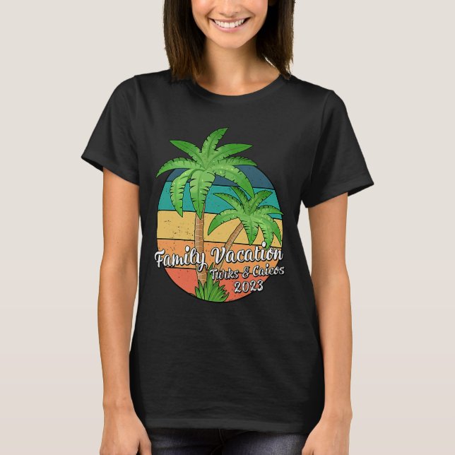 Camiseta Vintage Retro Family Vacation 2023 Turks & Caicos (Anverso)