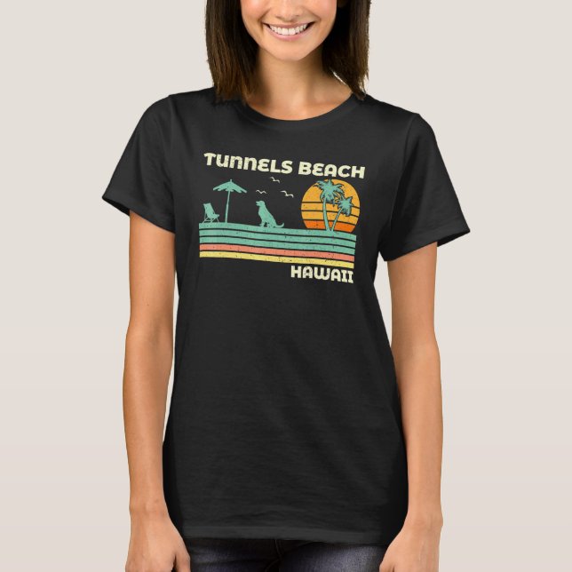 Camiseta Vintage Retro Family Vacation Hawaii Tunels Beach (Anverso)