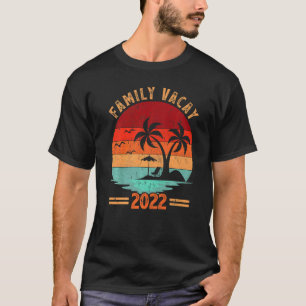 Camiseta Vintage Retro Family Vacay 2022 Tropical Beach Vac
