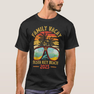 Camiseta Vintage Retro Family Vacay 2023 Florida Siesta Key