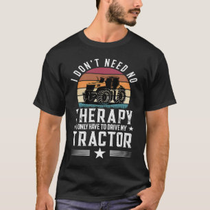 Camiseta Vintage Retro Farmer No necesito terapia Tract