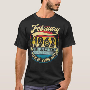 Camiseta Vintage Retro Febrero 1962 59º regalo de cumpleaño