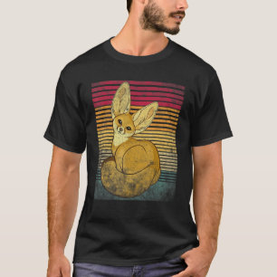 Camiseta Vintage retro Fennec Fox Cuxes