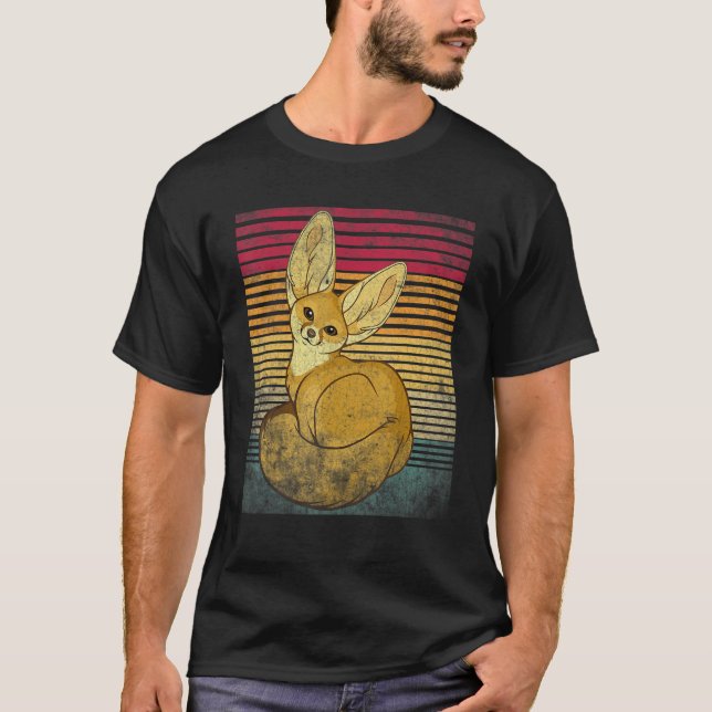 Camiseta Vintage retro Fennec Fox Cuxes (Anverso)
