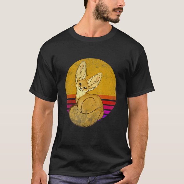 Camiseta Vintage retro Fennec Fox Cuxes 1 (Anverso)