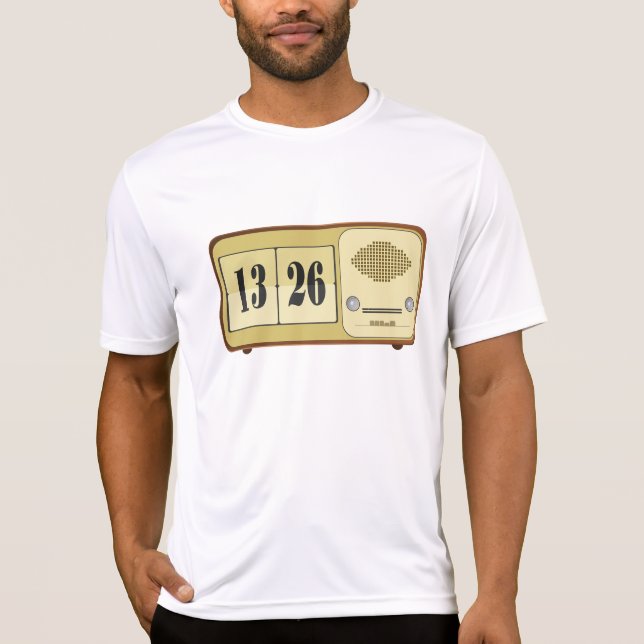 Camiseta Vintage Retro Flip Clock Radio (Anverso)
