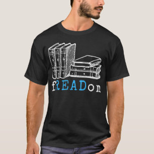 Camiseta Vintage Retro fREADom Leí Libros Prohibid