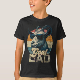 Camiseta Vintage Retro Goat Dad Mejor Goat Daddy Funny Fath