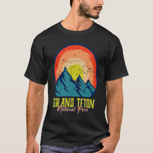 Camiseta Vintage Retro Grand Teton Parque Nacional Vacacion