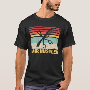 Camiseta Vintage Retro Hair Hustler Barber Hairdresser Hair