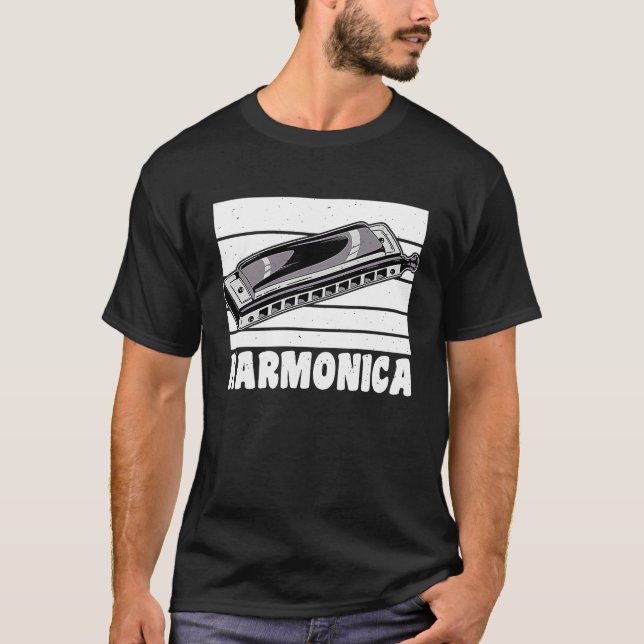 Camiseta Vintage Retro Harmonica 1 (Anverso)