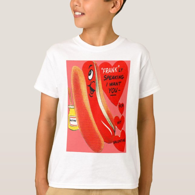 Camiseta Vintage Retro Hot Dog Valentcard (Anverso)