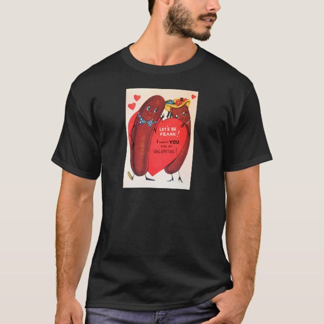 Camiseta Vintage Retro Hot Dog Valentine (Anverso)