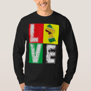 CAMISETA VINTAGE RETRO I LOVE GUYANA FLAG MAP PARA GUYANESE
