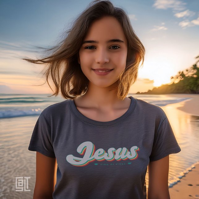 Camiseta Vintage Retro Jesus King of Kings (Subido por el creador)