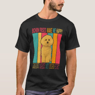 Camiseta Vintage retro Las frías de Bichon hacen felices a