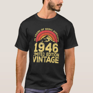 Camiseta Vintage retro legendario de 75 años de edad alumbr