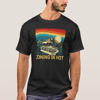 Camiseta Vintage Retro Llegando Caliente Pontón Barco Depor