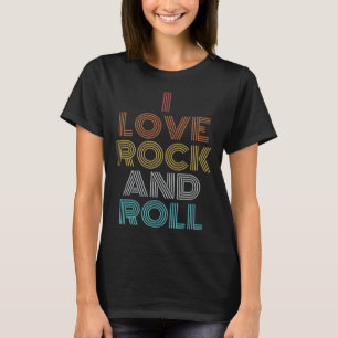 Camiseta Vintage retro me encanta el rock y el Rollo