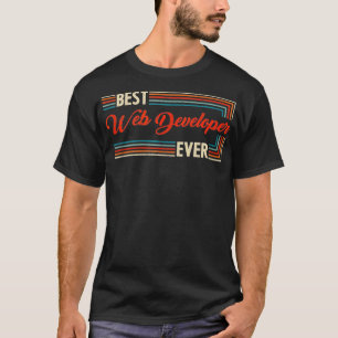 Camiseta Vintage Retro Mejor desarrollador web jamás mundos