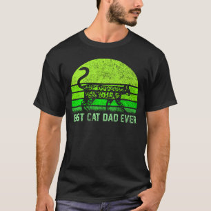 Camiseta Vintage Retro Mejor Padre de Gato Bengalí Silueta