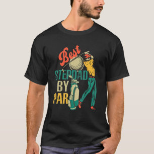 Camiseta Vintage Retro Mejor Stepdad Por Par Golf Player 1