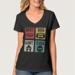 Camiseta Vintage Retro Mejor Tía De Perro Jamás Cute Famili
