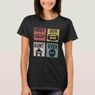 Camiseta Vintage Retro Mejor Tía De Perro Jamás Cute Famili