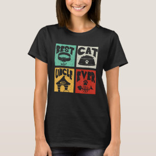 Camiseta Vintage Retro Mejor Tío Gato Que Coincida Con El P
