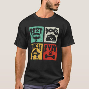 Camiseta Vintage Retro Mejor Tío Perro Que Coincida Con Due