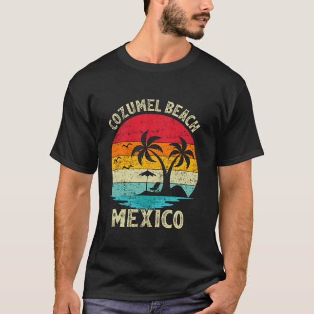 Camiseta Vintage Retro México Cozumel Beach (Anverso)