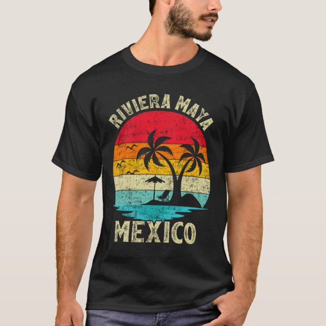 Camiseta Vintage Retro México Riviera Maya (Anverso)