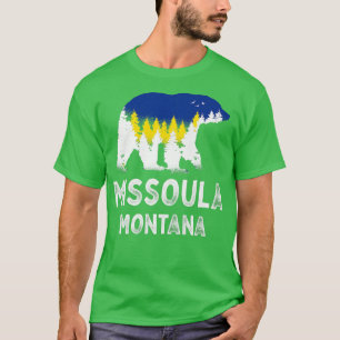 Camiseta Vintage Retro Missoula Montana Grizzly Bear MT Vac