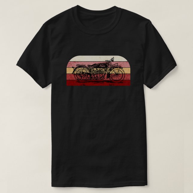 Camiseta Vintage Retro Motorcycle Classic Rider Style (Diseño del anverso)