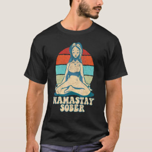 Camiseta Vintage Retro Namastay Sobrio Recuperación de 12 P