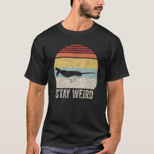 Camiseta Vintage Retro Narwhal Stay Weird