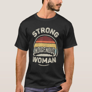 Camiseta Vintage Retro Nativo Americano Fuerte Indígena Muj