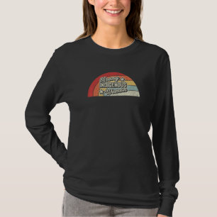 Camiseta Vintage Retro Nativo Americano Fuerte Mujer Indíge