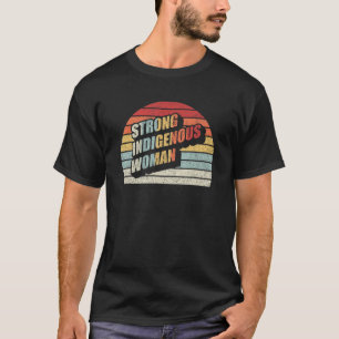 Camiseta Vintage Retro Nativo Estadounidense Fuerte Indígen