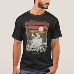 Camiseta Vintage Retro Nature Hills Lake Bear Camping Hikin