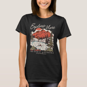 Camiseta Vintage Retro Nature Lake Adventure Explore more M