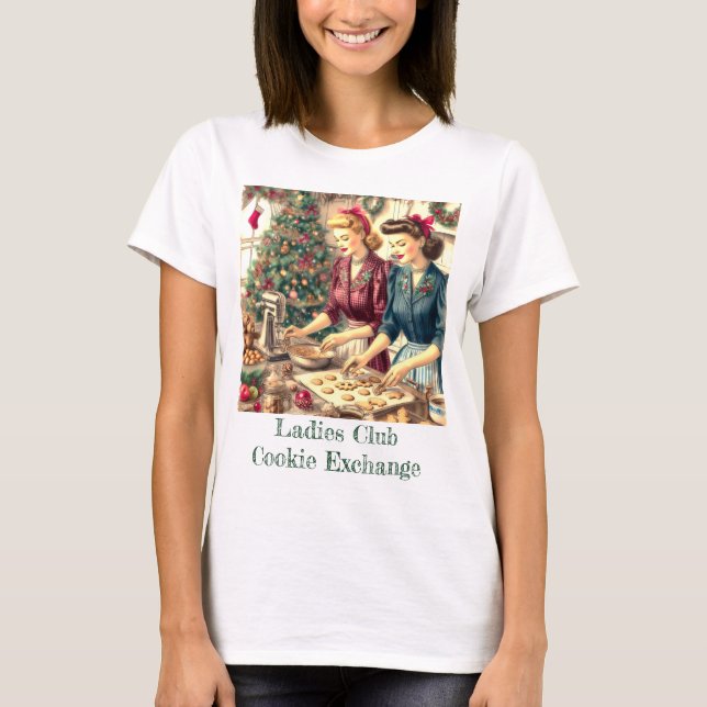 Camiseta Vintage Retro Navidades Cookie Exchange (Anverso)