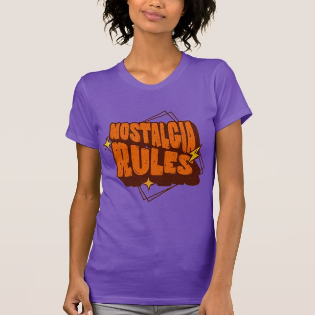 Camiseta Vintage Retro Nostalgia Rules T-shirt (Anverso)