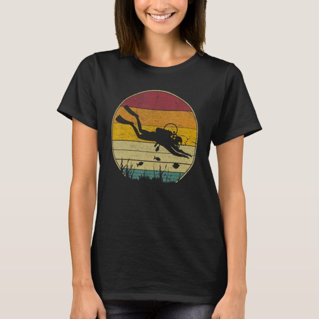 Camiseta Vintage Retro Ocean Scuba Diver Scuba (Anverso)