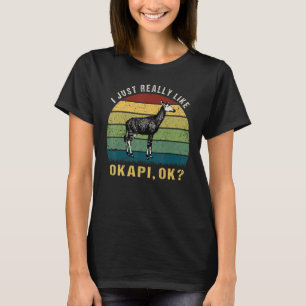 Camiseta Vintage Retro Okapi Animal Tee Me Gusta Realmente