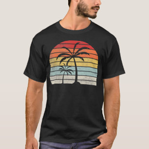Camiseta Vintage Retro Palm Tree Tropical Beach Vac de vera