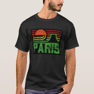 Camiseta Vintage Retro París Francia Ilustracion de ropa Gr